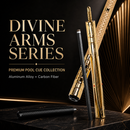 LANZEY Divine Arms Series Carbon Fiber Pool Cue Set | T700 Shaft, Aluminum Alloy Butt, Adjustable Weight & 10-Piece Accessory Kit